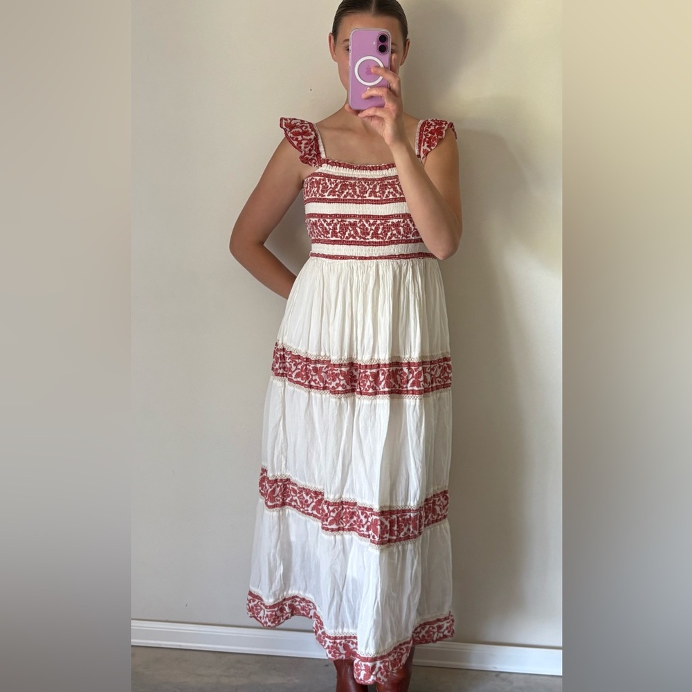 Meadow Rhodes Daisy Ella Paisley Maxi Dress Women’s Size S/M Cotton